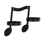Greethga 1 adet Siyah Müzik Notası Şekilli Mumluk, Vintage Müzik Notası Şekilli Duvar Lambası, İnce İşçilik ile Kullanımı Kolay, Stil 3