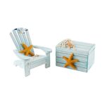 Greethga 1 set mini plaj sandalyesi, minyatür mobilya, minyatür masa üstü, minyatür sandalye, dekoratif sandalye A