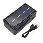 Greethga 18650 21700 pil şarj cihazı güneş enerjili pil şarj cihazı 2 yuvalı kutusu Powerbank muhafaza lityum pil şarj bankası
