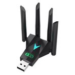 Greethga USB WiFi Adaptörü, 1300 Mbps, Wi-Fi Dongle, Çift Bant 2,4 G/5 Ghz USB3.0 Kablosuz Alıcı, 4 Anten, Yüksek Hızlı 802.11AC