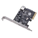 Greethga USB3.1 PCI-E genişleme kartı PCI-E Express 4X USB 3.1 Gen 2 10 Gbps 2-Port genişleme kartı ASM1142 yonga seti PC dizüstü bilgisayar için
