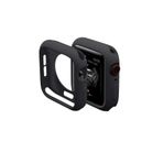 GREGOSS Apple Watch 1 2 3 4 5 6 Se 7 8 9 Seri 44mm Tam Uyumlu Koruma Önü Açık Siyah Silikon Kılıf