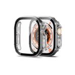 GREGOSS Apple Watch 2 Ve 8 Ultra 360 Tam Koruma (49 MM) Tpu Tamperli Cam Sert Sert Silikon Kılıf