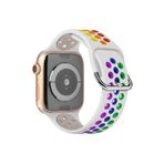 GREGOSS Apple Watch Band 9-8-7-6-se-5-4-3-2 Seri 38/40/41/ Mm Uyumlu Mm Tokalı Delikli Silikon Kordon