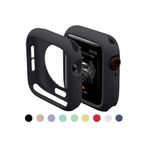 GREGOSS Apple Watch Seri 4 5 6 Se 44 Mm Önü Açık Tasarım Yumuşak Silikon Kılıf - Siyah