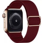 Gregoss Apple Watch Uyumlu Saat Bandı ( 42-44-45 Mm)Ayarlanabilir Tokalı Elastik Rahat Şık Kordon - Bordo
