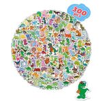 Greingways Çocuklar için 300 Adet Dinozor Çıkartmaları, Okul Öğrencileri için Sevimli Su Geçirmez Su Şişesi Çıkartmaları Hediyeler Sınıf Öğretmenleri Ödülleri Dinozor Partisi Erkekler Gençler Kızlar için İyilik
