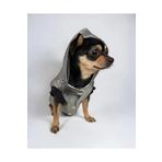 Grey Shine İçi Peluş Köpek Ceketi, Parlak Köpek Montu