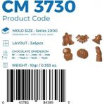 Greyas Moulds Polikarbon Karma Çikolata Kalıbı 10 gr | CM-3730 - Şeffaf
