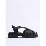 Greyder 3Y2CS32282 Deri Siyah Kadın Sandalet