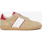 Greyder Erkek Bej Kırmızı Hakiki Deri Sneaker Ayakkabı 6Y1SA18960 - Bej - Kırmızı