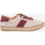 Greyder Kadın Bej Süet Bordo Hakiki Deri Sneaker Ayakkabı 5Y2SA59275 - Bej - Bordo