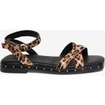 Greyder Kadın Leopar Hakiki Deri Sandalet 6Y2CS34466