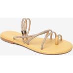 Greyder Kadın Pembe Taşlı Hakiki Deri Sandalet 4Y2WS59103 - Beyaz