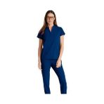 Grey’s Anatomy Avery GRST230N – 7228 Elevate Kadın Scrubs Takım – İthal, Leke Tutmaz ve Nem Emici Doktor Hemşire Forması - Lacivert - XL