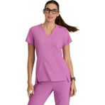 Grey’s Anatomy Sway GSST181 – GSSP651 Scrubs – İthal, Özel Yaka Tasarımlı ve Ultra Esnek Premium Doktor Hemşire Forması - Pembe