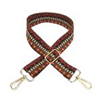 GRFIT El çantası askısı 3,8 cm çanta kayışı etnik kemer bandı değiştirilebilir omuz askısı 80-130 ayarlanabilir omuz çantası bandı kadın el çantası aksesuarı çanta kayışı (Renk: 03-ColorBrown , Boyut: