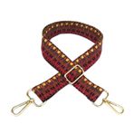 GRFIT El çantası askısı 3,8 cm çanta kayışı etnik kemer bandı değiştirilebilir omuz askısı 80-130 ayarlanabilir omuz çantası bandı kadın el çantası aksesuarı çanta kayışı (Renk: 09-Brown , Boyut: