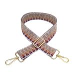GRFIT El çantası askısı 3,8 cm çanta kayışı etnik kemer bandı değiştirilebilir omuz askısı 80-130 ayarlanabilir omuz çantası bandı kadın el çantası aksesuarı çanta kayışı (Renk: 13 haki, Boyut: GoldBuckle )