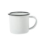 GRFIT Kupalar Kupa Kupa Emaye Kahve Kupaları Kamp Bardakları Çay Metal Vintage İçme Suyu Demir Seyahat Kampı Retro Kahve Fincanı (Renk: Beyaz)