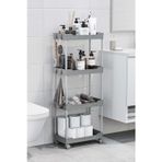 Gri 4 Katlı Tekerlekli Düzenleyici Mutfak ve Banyo Rafı Vesken ORH-H004-4T-GRY-WHL