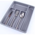 Gri - 5 Bölmeli Çekmece Içi Kaşıklık 36X29X5CM (5486) - Renkli - 1