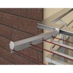 Gri 60X25 Alüminyum Kare Balkon Çamaşırlık Çamaşır Kurutmalık Parlak Alüminyum