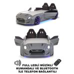Gri Arabalı Yatak Kapıları Açılan Gtr Full Ledli Kumandalı Ve Müzikli