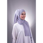 Gri Arkadan Bağlamalı Şal Şifon Çapraz Üç Bantlı 1457_15