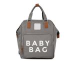 Gri Baby Bag Baskılı Cepli Anne Bebek Bakım Sırt Çantası M000005163