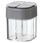 Gri Baharat Kavanoz Kare Cam Konteyner Baharat Şişesi Baharat Organizatör Açık Kamp Baharat Konteyner Mutfak Alet Setleri (Yurt Dışından) - Pepper Shakers - Renkli