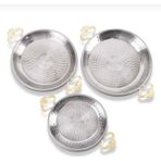 Gri Bakır Görünümlü Alüminyum Tava ve Sahan, 18-20-22CM, Ideal Pişirme Araçları - Seçenek 1 - Altın - Gri