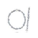 Gri Barok İnci Kolye Bileklik Set