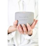 Gri Beton Mumluk ve Soywax Mum, Kiraz Çiçeği Kokusu ile Şık Dekorasyon. - Antrasit - Seçenek 1