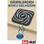 Gri Beyaz Renk Kare Kötü Koku Önleyici Silikon Mat Banyo Mutfak Lavabo Balkon Gider Tıpası Kapağı