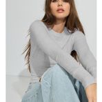 Gri Bisiklet Yaka Slim Fit Kadın Body MG2564