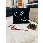 Gri Boncuk,punch Işleme Kırlent Kılıf,boobs Desen