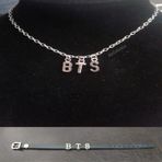 Gri Bts Army Harf Kolye Ve Deri Bileklik İkili Set Takı