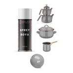 Gri Çaydanlık Isıya Dayanıklı 500° Emaye Sprey Boyası 400 Ml.