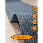 Gri Çelik Halı, Yolluk, Lastik Tabanlı, 2x1 Metre, Kaydırmaz