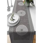 Gri Çerçeveli Desen Premium Masa Örtüsü Runner RNR230