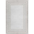 Gri Çerçeveli Pamuk Makinada Yıkanabilir Kaymaz Taban Dijital Makine Baskı Salon Halı-I-Krm_Elegance-EG003A-300x400