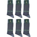 Gri Çizgi Desen 6'lı Ultra Lüks Bambu Erkek Çorap CRP299 - 41 - 44