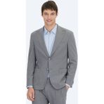 Gri Çizgili Modern Fit Takım Elbise - 46 - 6 Drop