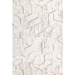 Gri Çizgili Pamuk Makinada Yıkanabilir Kaymaz Taban Dijital Makine Baskı Salon Halı-I-Krm_LotusPlus-8581A-100x250