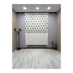 Gri Damask Desenli Çift Mekanizmalı Tül ve Stor Perde - Simli Kumaş, Simli Stor Perde 130 x 260