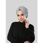 Gri Drapeli Salaş Tesettür Bone Sandy Büzgülü 2315_15