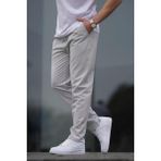 Gri Düz Paça Erkek Pantolon 6530 - 2XL
