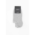 Gri Düz Pamuklu Suprem Sneaker Çorap 1060250151