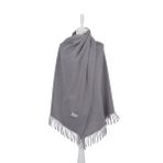 Gri Düz Renk Taşlı Kışlık Şal
